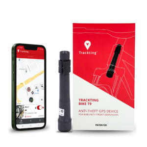 foto confezione e prodotto antifurto GPS per Bici Trackting BIKE T9 e app per smartphone
